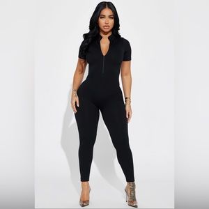 FASHION NOVA Tanya Seamless Jumpsuit - Black never worn